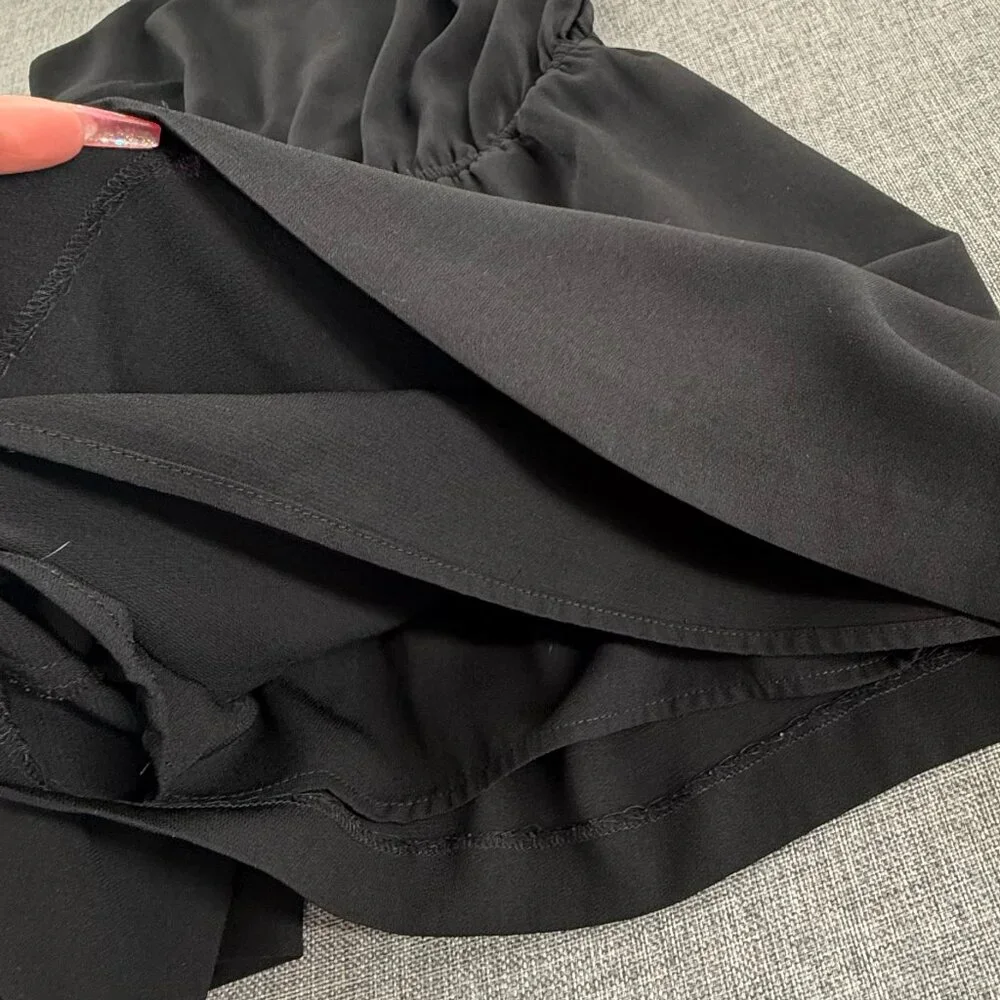 Ali & Jay‎ Strappy Romper Shorts Black Relaxed fit Small Zipper Closure Lined